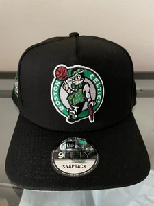 New 9Fifty Boston Celtics A-Frame Snapback Hat Black Color - Picture 1 of 3