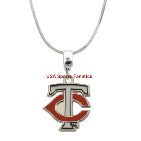 MLB - Minnesota Twins 925 Sterling Silver Team Pendant Logo Necklace (4 Sizes) Cover