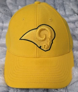 Gorra LA Rams Amarilla Bordada Logo NFL Fútbol '47 Marca Mezcla Lana Sombrero Raro - Imagen 1 de 3