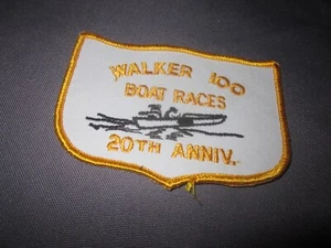 Vintage WALKER 100 BOAT RACES speedboats nevada 20th ANNIV. PATCH - Picture 1 of 4
