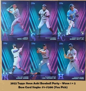 2022 Topps Steve Aoki Baseball Party Wave 1 + 2 Base #1-#200 Singles(You Pick)