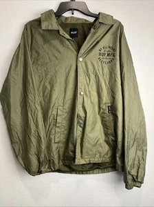 Men’s HUF Windbreaker Jacket Green Size Small - Picture 1 of 7