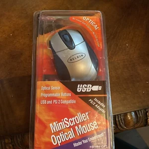 Souris optique Belkin USB MicroScroller F8E882-OPT compatible USB et PS/2 NEUF - Photo 1/10