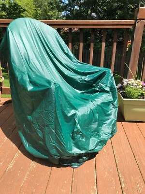 Vinyl 4-Stack Adirondack Chair Cover - Green Outdoor Patio Protection - Image 1 of 4