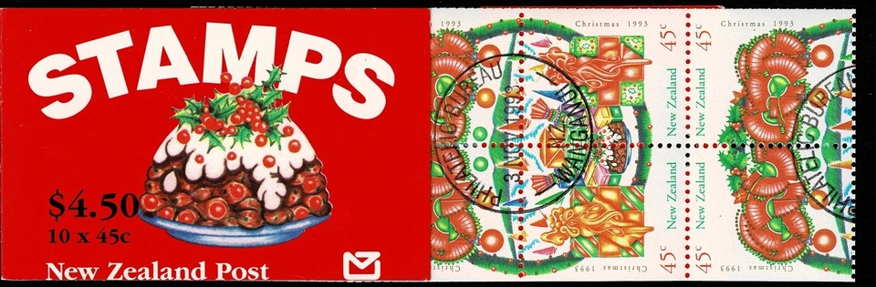 NEW ZEALAND - 1993 CHRISTMAS BOOKLET - Sc#SB 67a - CTO - NZ 46 - Image 1 of 1