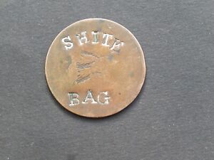 monnaie publicitaire 10 centimes Napoleon III  contre marque shite bag
