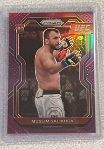 Muslim Salikhov 2021 Panini Prizm UFC Purple Refractor Rookie RC /149 #29