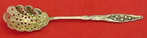Lily of the Valley by Whiting Sterling Silver Olive Spoon GW Org Pierced 6 1/2" Foto 1 de 1