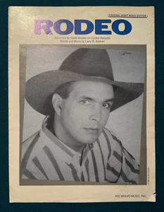 GARTH BROOKS "RODEO" SHEET MUSIC-PIANO/VOCAL/GUITAR/CHORDS-1983-RARE - Picture 1 of 2