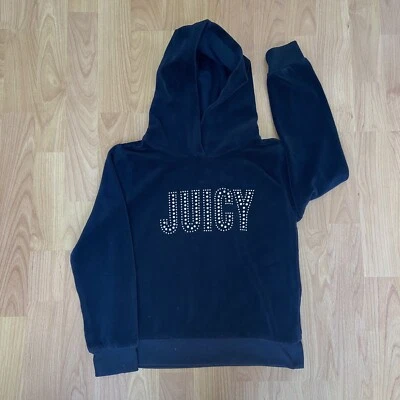 Vintage Juicy Couture Girls Youth Bling Spell Out Hoodie Size 8/10 - Image 1 of 4