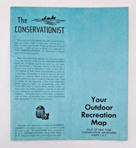 Official 1962 Your Recreation Map of New York State 36" x 24" Color Foldout - Picture 1 of 6