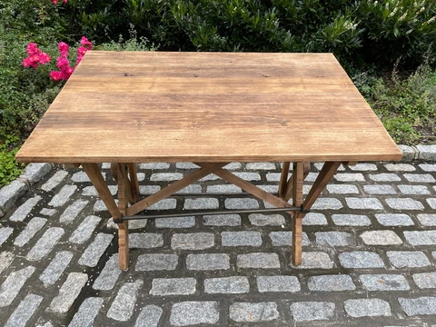 Adjustable Reclaimed Oak And Iron Drafting Table Cover