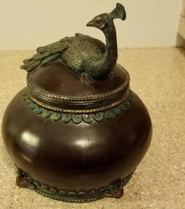 Baratija/joyero coleccionable de pavo real - Imagen 1 de 7