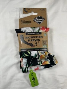 NWT Farmers Defense Unisex Garden Protection Sleeves Tropical Flower Size L/XL - Picture 1 of 11