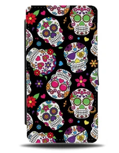 Gótico Azúcar Calavera Abatible Cartera Estuche Calaveras Mexicano Gótico Floral Grunge Adolescente G590 - Imagen 1 de 3