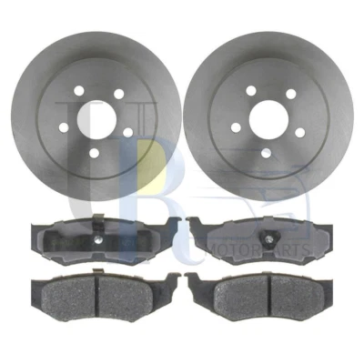 Kit de rotores de freno traseros pastillas de freno metálicas para Chrysler PT Cruiser 2001-2006 2007 Foto 1 de 4
