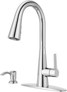 Barulli Rubinetto Cucina con Spruzzatore Estraibile e Dispenser Sapone, Manico Singolo, - Foto 1 di 11