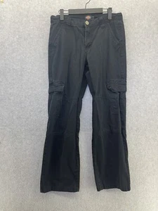 Dickies Girls Cargo Pants Solid Black Size 20 Youth - Picture 1 of 12