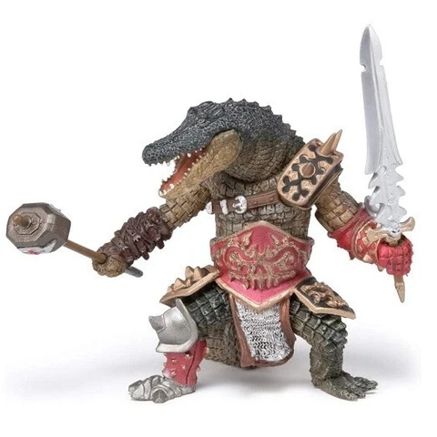 Crocodile Mutant Warrior - 3.5" tall - Papo Action Figures Knight #38955 New NIB Cover