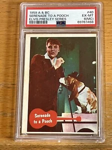 1959 A & BC Elvis Presley #40 PSA 6 MC 1956 Topps Bubbles UK Version RARE - Picture 1 of 2