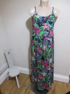 GEORGE MATERNITY TROPICAL PRINT SLEEVELESS MAXI DRESS SIZE 10 - Picture 1 of 2