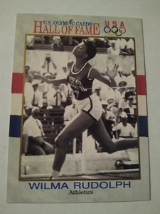 1991 WILMA RUDOLPH IMPEL TEAM USA TRACK AND FIELD RUNNER CARD #7 US - Foto 1 di 2