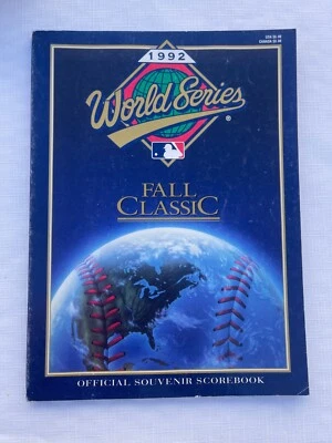 1992 MLB World Series Fall Classic Official Souvenir Program Blue Jays vs Braves - Image 1 of 3