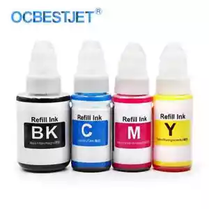4 Bottle Dye Ink For Canon G3400 GI-490G1000 G1100 G1400 G2400 G3400 G2000 - Picture 1 of 6