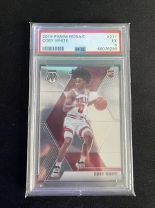 2019-20 Panini Mosaic Coby White RC PSA 5 EX White Jersey SSP Variation - Picture 1 of 2