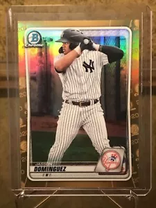Jasson Dominguez 22/50 2020 Bowman Chrome Prospects Gold Refractor - Picture 1 of 9