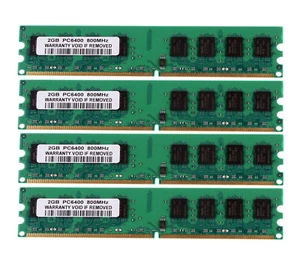 8GB 8 GB 4X 2 GB RAM DDR2 RAM 800MHz PC2-6400U 240PIN DIMM Desktop memory、 - Picture 1 of 6