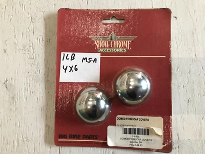 M5A Show Chrome Domed Fork Cap Covers NEW 53-435 - Image 1 of 4