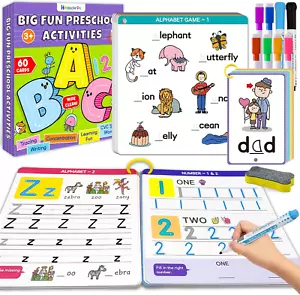 Preschool Learning Activities – Reusable Handwriting Tracing Books for Kids, Pre - Picture 1 of 12
