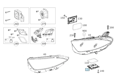 NEW OEM LED MODULE INVERTER CONTROLLER MERCEDES GLS W257 220d 300d 350d 400d 300 - Image 1 of 3