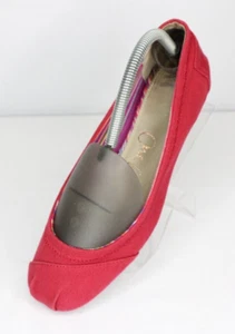 Ballerine Toms classiche donna 7,5 tessuto tela rosso comode slip on - Foto 1 di 14