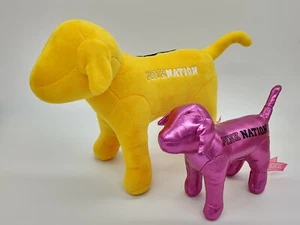 GRAN Victoria Secret PINK NATION EDICIÓN LIMITADA. PELUCHE ROSA DORADO BRILLANTE Y METÁLICO - Imagen 1 de 7