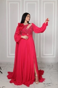 women Chiffon Long Formal Wedding Prom Evening Party Bridesmaid Dress - Picture 1 of 3