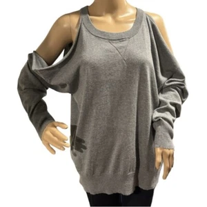 Equipment Femme Damen Größe Small Cold Shoulder Pullover weich grau Drop Shoulder - Bild 1 von 13