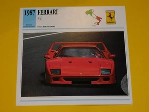 Enchufe Coche - Ferrari F40-1987 - De 1991-14 CM X 14CM - Imagen 1 de 1