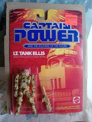 Mattel Captain Power LT. Figura de acción Tank Ellis sin usar, en caja de colección 1987 sin usar, en caja nueva de colección Foto 1 de 4