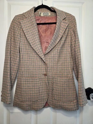 Blazer Vintage The Villager Lana Cuadros Marfil Rosa Gris 10 Academia Heritage Foto 1 de 4