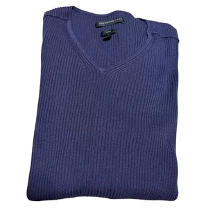 John Varvatos Luxe Ribbed V-Neck Sweater - Size Medium - Picture 1 of 6