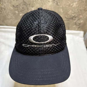 Vintage OAKLEY O MATTER Genuine Software Hat Cap Black Mesh Made In USA - Picture 1 of 9