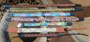 Lote de 7 correas de guitarra nuevas verde azul cachemira naranja asiático hippie comprar 1-2-3-4-5 o 6 - Imagen 1 de 7