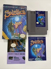 Solstice: The Quest for the Staff of Demnos Nintendo NES CIB W/ Manual & Mint