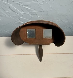 Antico visore stereoscopico in legno XIX secolo raro e unico da collezione - Foto 1 di 11