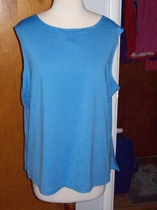 Canotta donna blu elasticizzata stile SUSAN GRAVER - maglia liquida - taglia XL - Foto 1 di 6