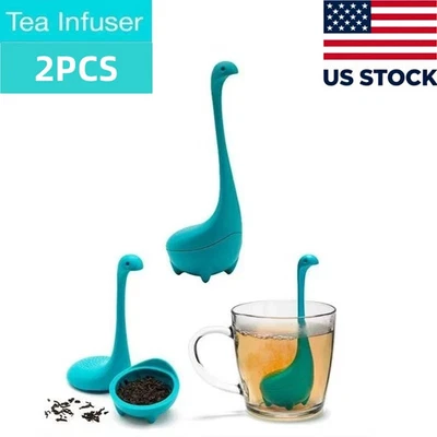 Infusor de chá bebê turquesa o buraco Ness monstro difusor íngreme silicone EUA - Imagem 1 de 4