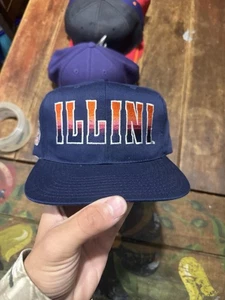 RARE Vintage 90's University of Illinois UIUC Chief Illiniwek Snapback Hat Annco - Bild 1 von 6