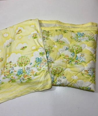 复古邓迪宝贝兔子猫-被子和毯子套装-黄色乡村阳光 — 第 1/4 张图片